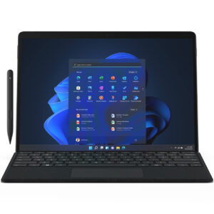 تبلت مایکروسافت مدل Surface Pro 8-i5 ظرفیت 256 گیگابایت و 16 گیگابایت رم به همراه کیبورد Signature Black و قلم Slim Pen 2